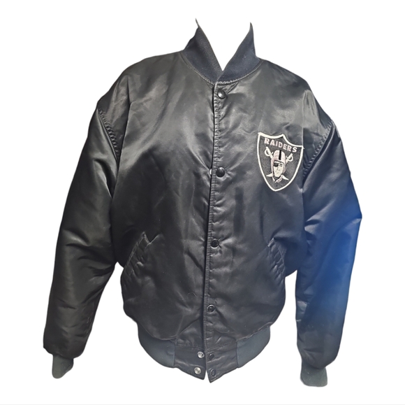 Vintage Starter Oakland Raiders NFL Satin Jacket Men's M Black